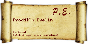 Prodán Evelin névjegykártya